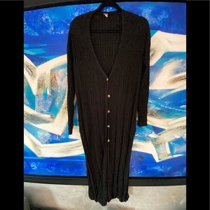 Free People knit long open sides sweater